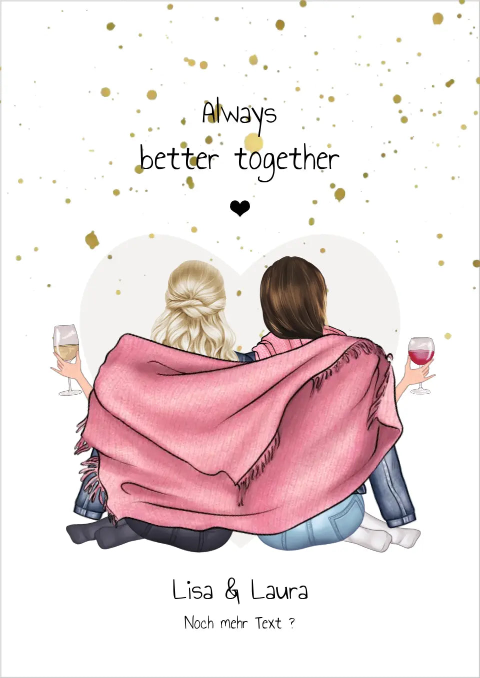 Beste Freundin Bild ♥ Geschenk selber gestalten