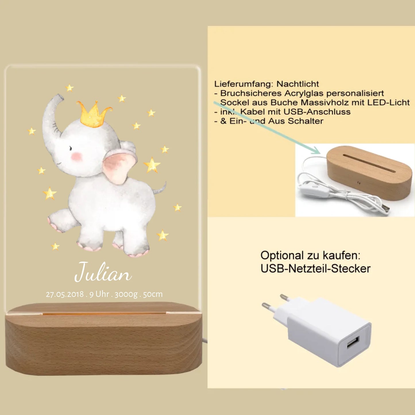 Produktinfo rechteckiges 3