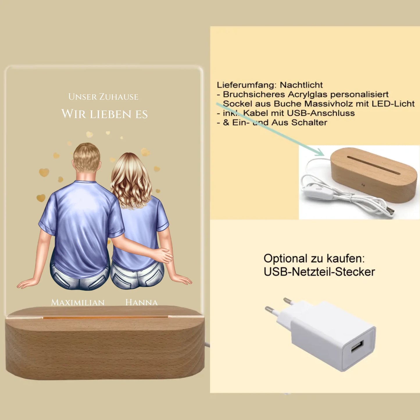 Produktinfo rechteckiges 3