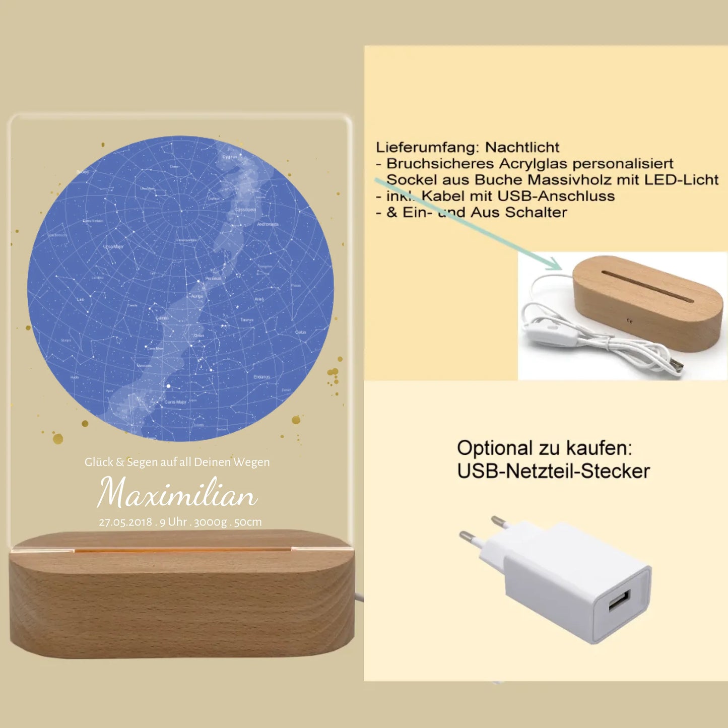 Produktinfo rechteckiges 3