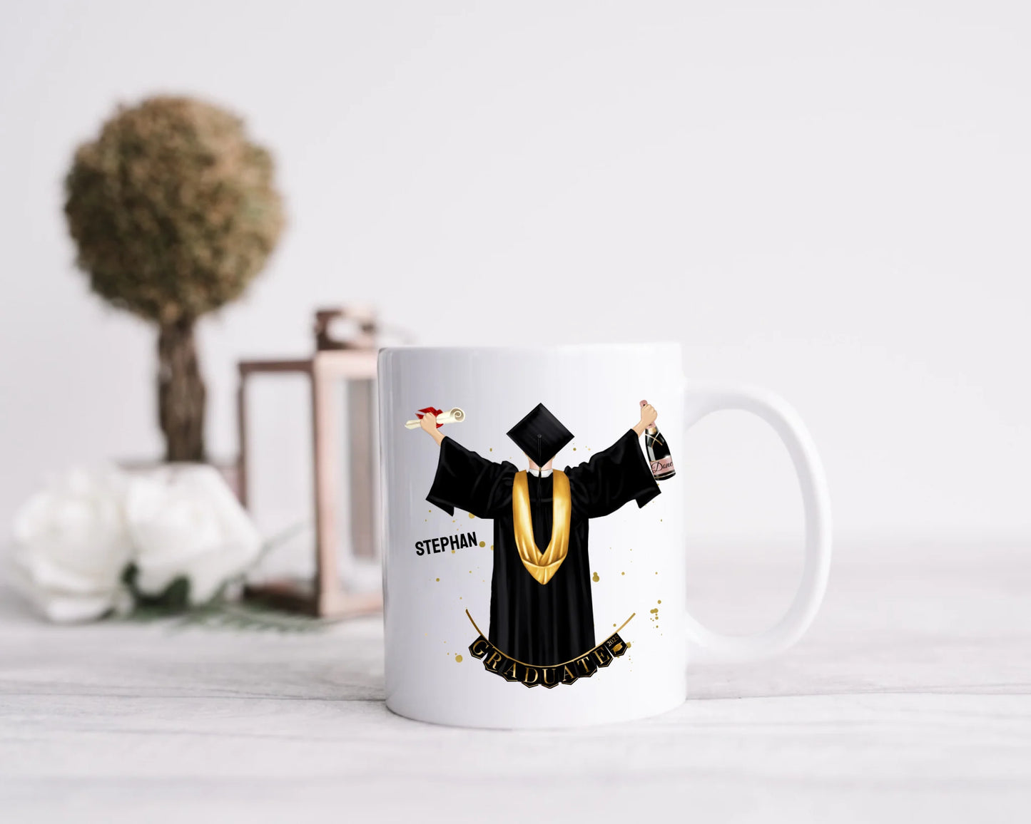 Personalisierte Tasse Geschenk Schulabschluß Mann, Bachelor, Master, Doktor, PromotionAbitur, Abi, Berufsausbildung