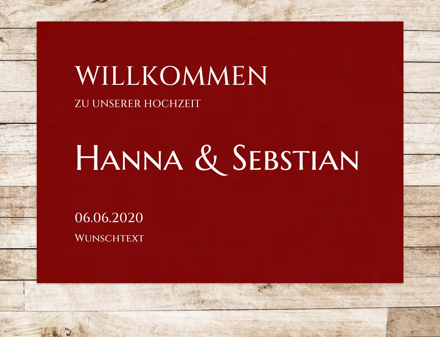 Willkommen Hochzeitsfußmatte | Personalisierte Deko Fußmatte zum Empfang Hochzeit mit Namen | Hochzeitsdekoration