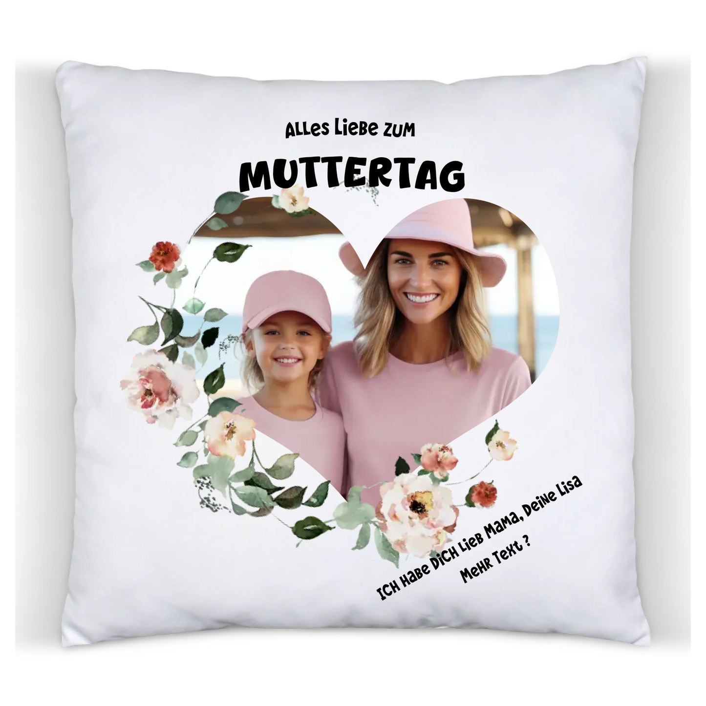 Personalisiertes Muttertagsgeschenk Fotokissen mit eigenem Bild | Auch als Vatertagsgeschenk geeignet