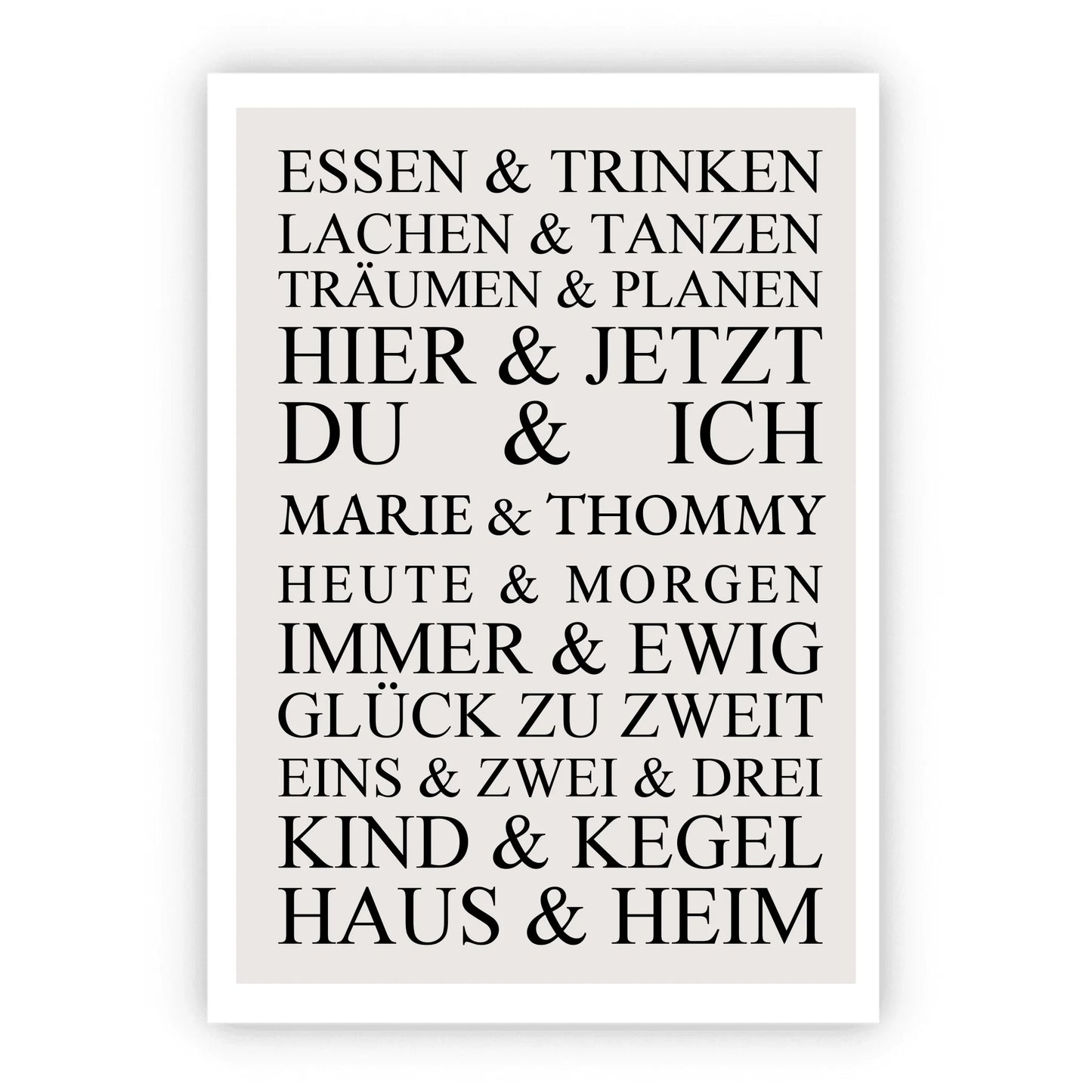 Zeitraum-Kunstdruck -Hochzeitsgeschenk personalisiertes Hochzeitsposter. Geschenk Hochzeit