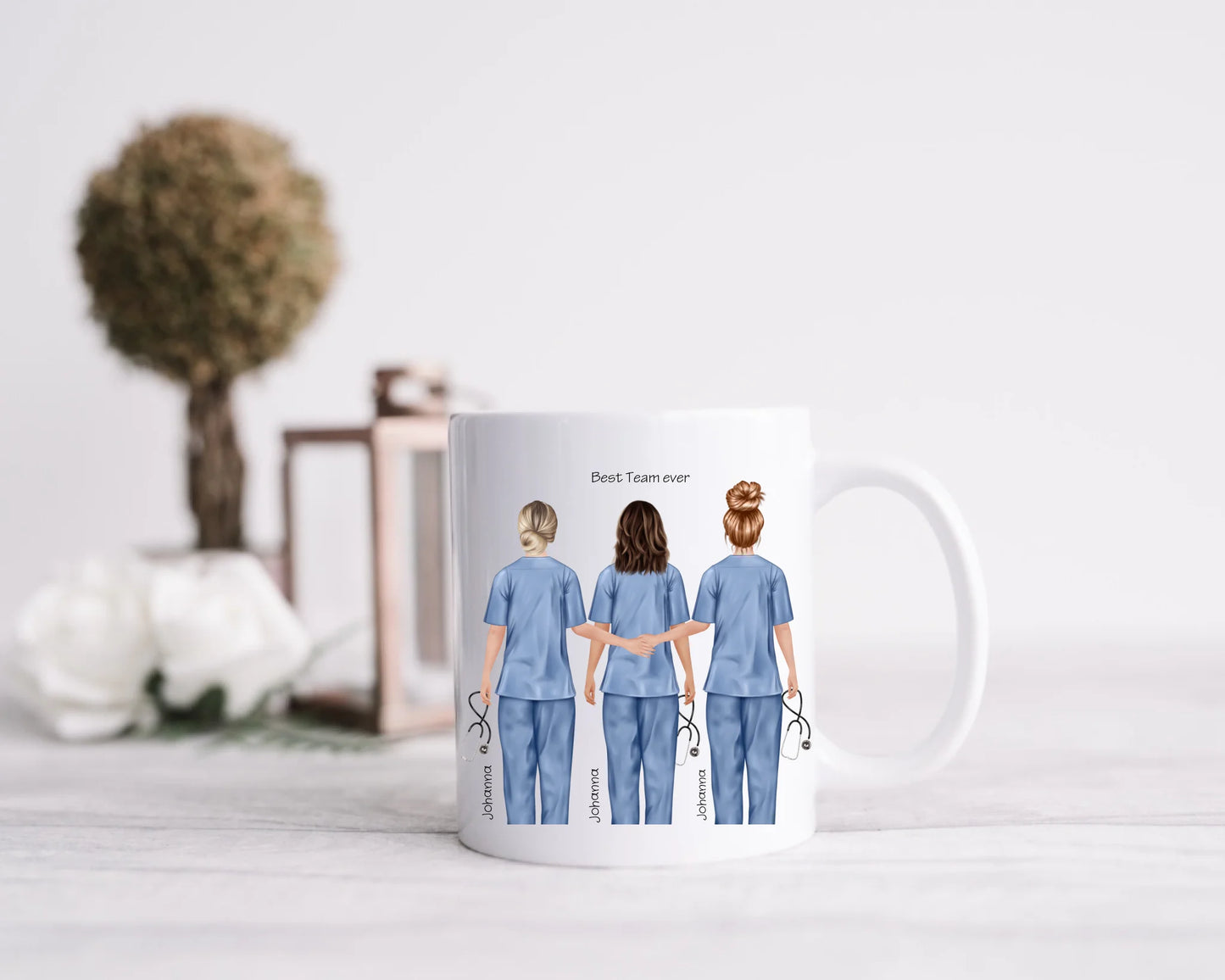 Personalisiertes Tasse 3 Beste Krankenschwestern Geschenk, Team Tasse, Kaffeebecher