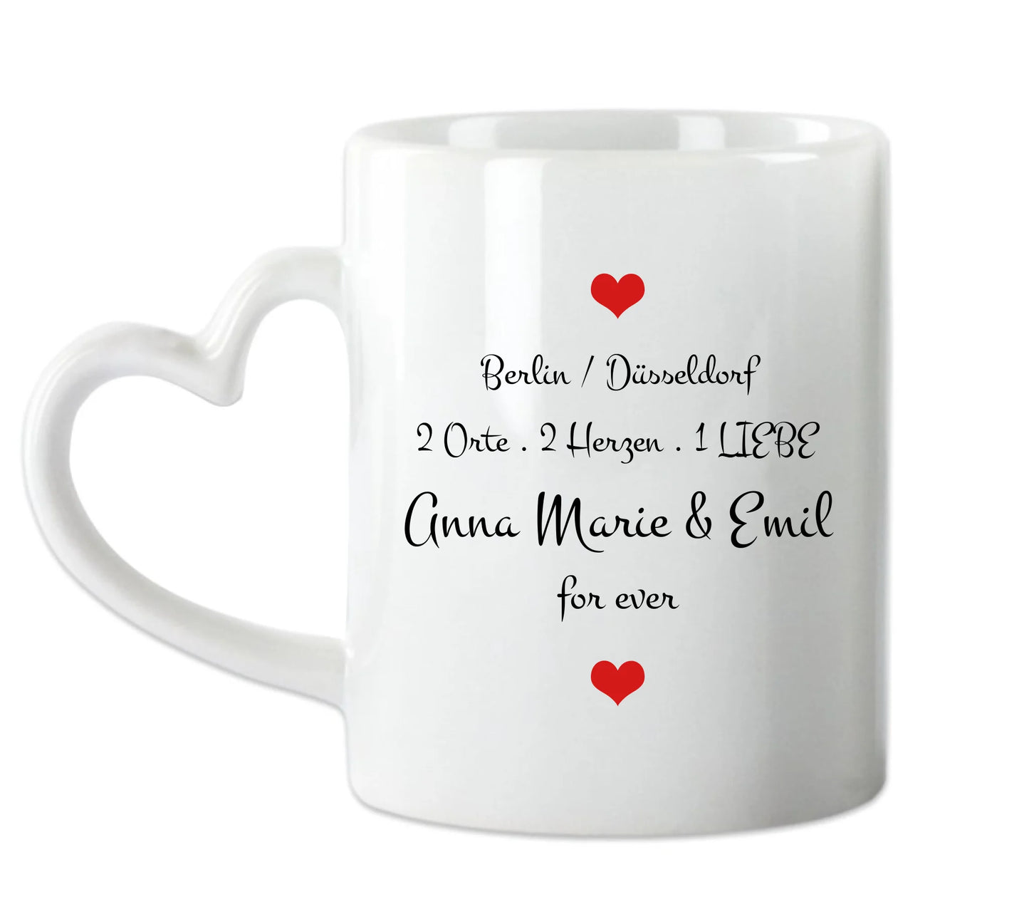 Personalisierte Tasse, wo alles begann, Kennenlernorte, Partner Geschenk Freund - Lebenspartner - Freundin - Valentin - Hochzeitstag