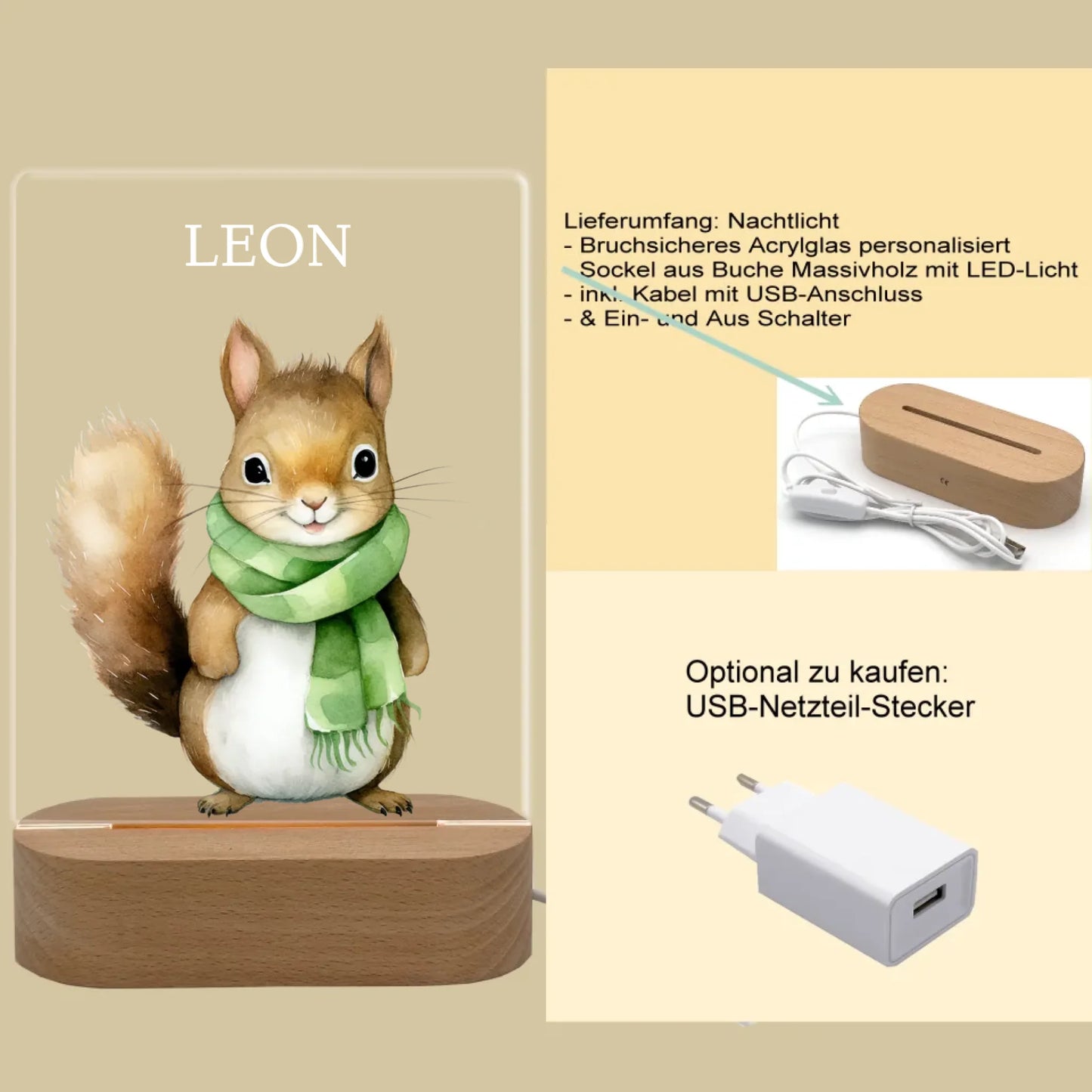 Produktinfo rechteckiges 3