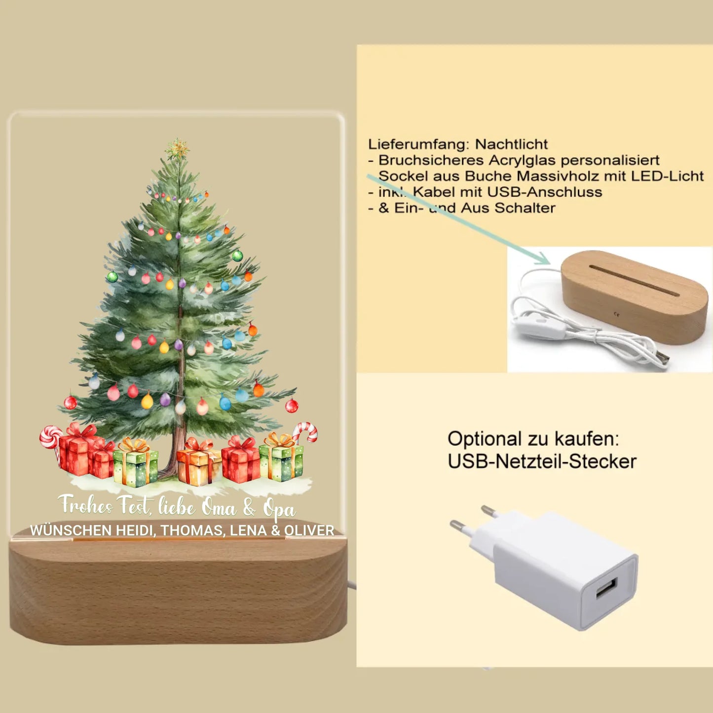 Produktinfo rechteckiges 3