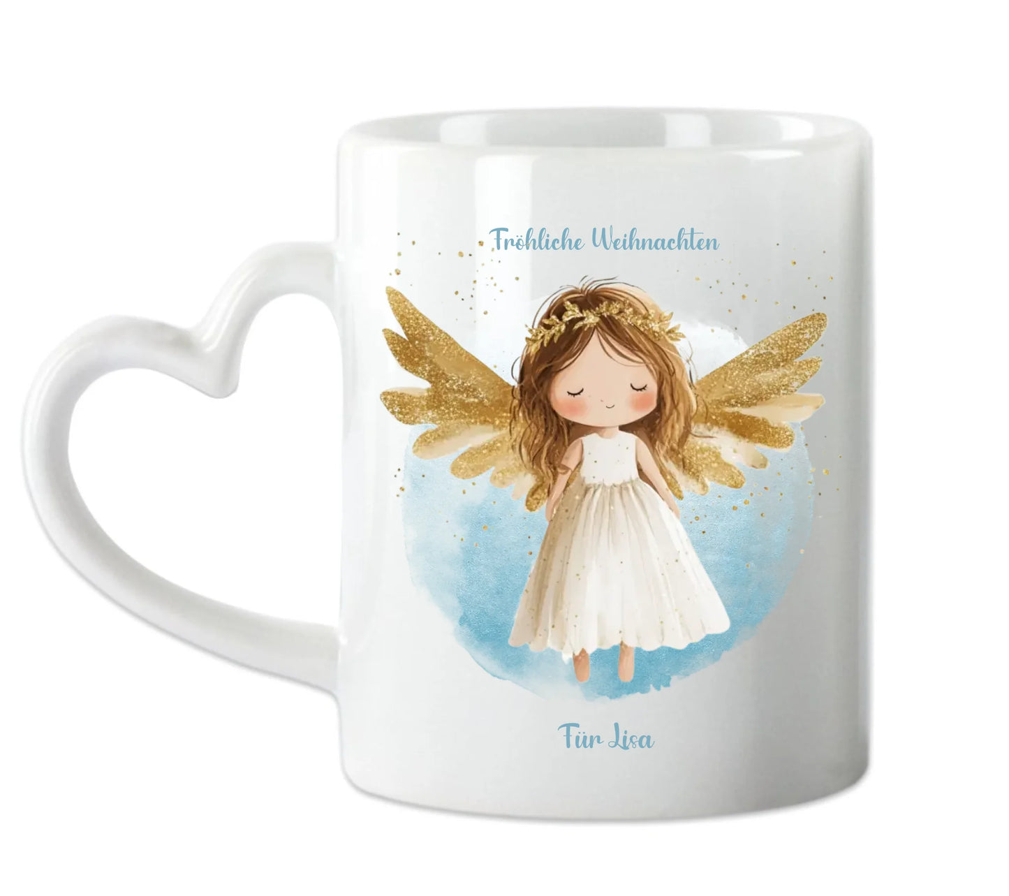 "Schutzengel" Tasse - Personalisierte Tasse mit Engel und Namen für Kinder