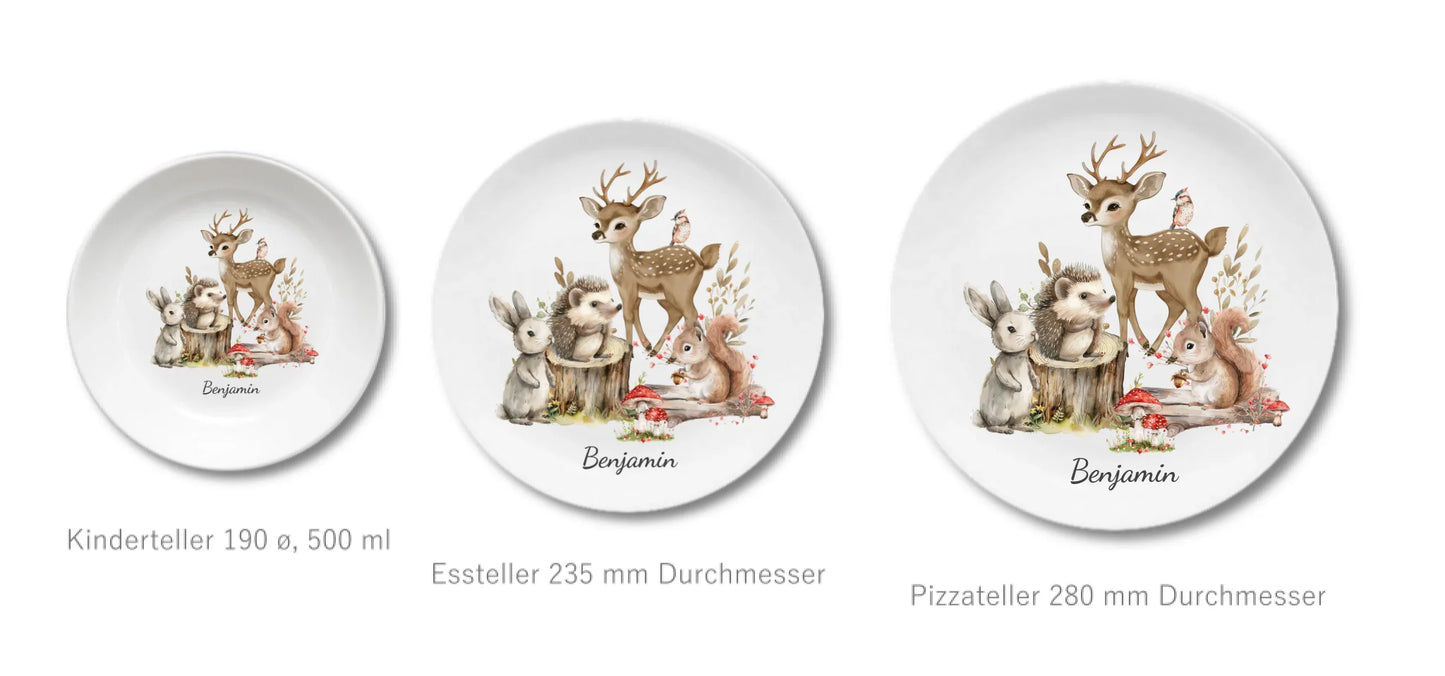 Kinderteller + flacher + Pizzateller