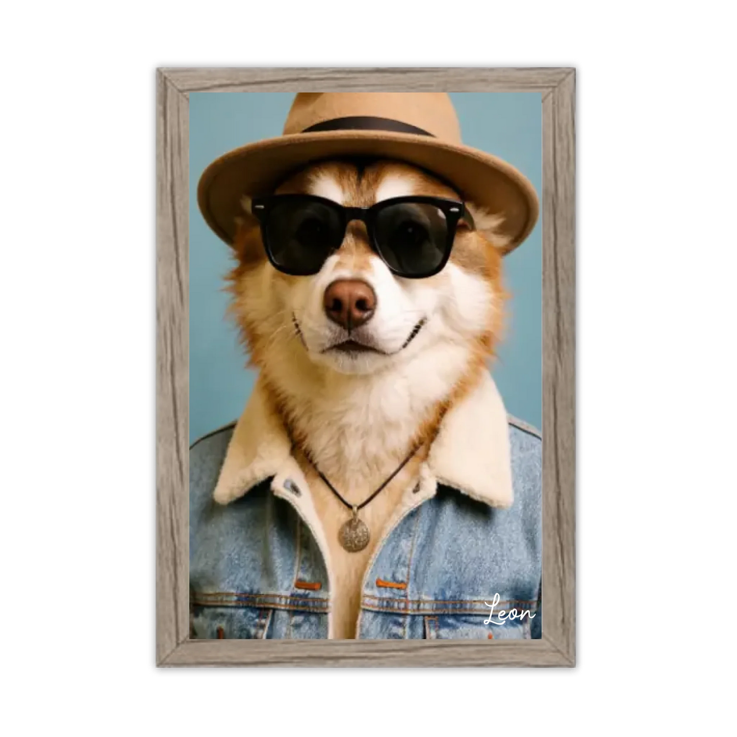 Hund Portrait - Hundeposter personalisiert - Weihnachtsgeschenk & Geburtstagsgeschenk