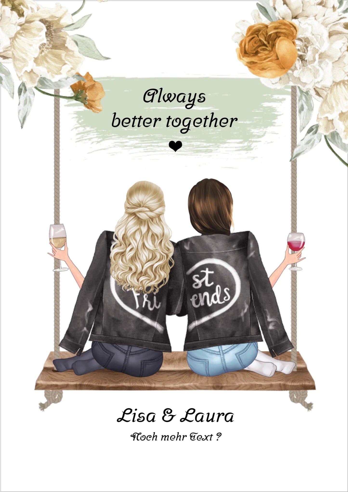 Geschenk für beste Freundin zum Geburtstag Poster | Bild Geburtstagsgeschenk