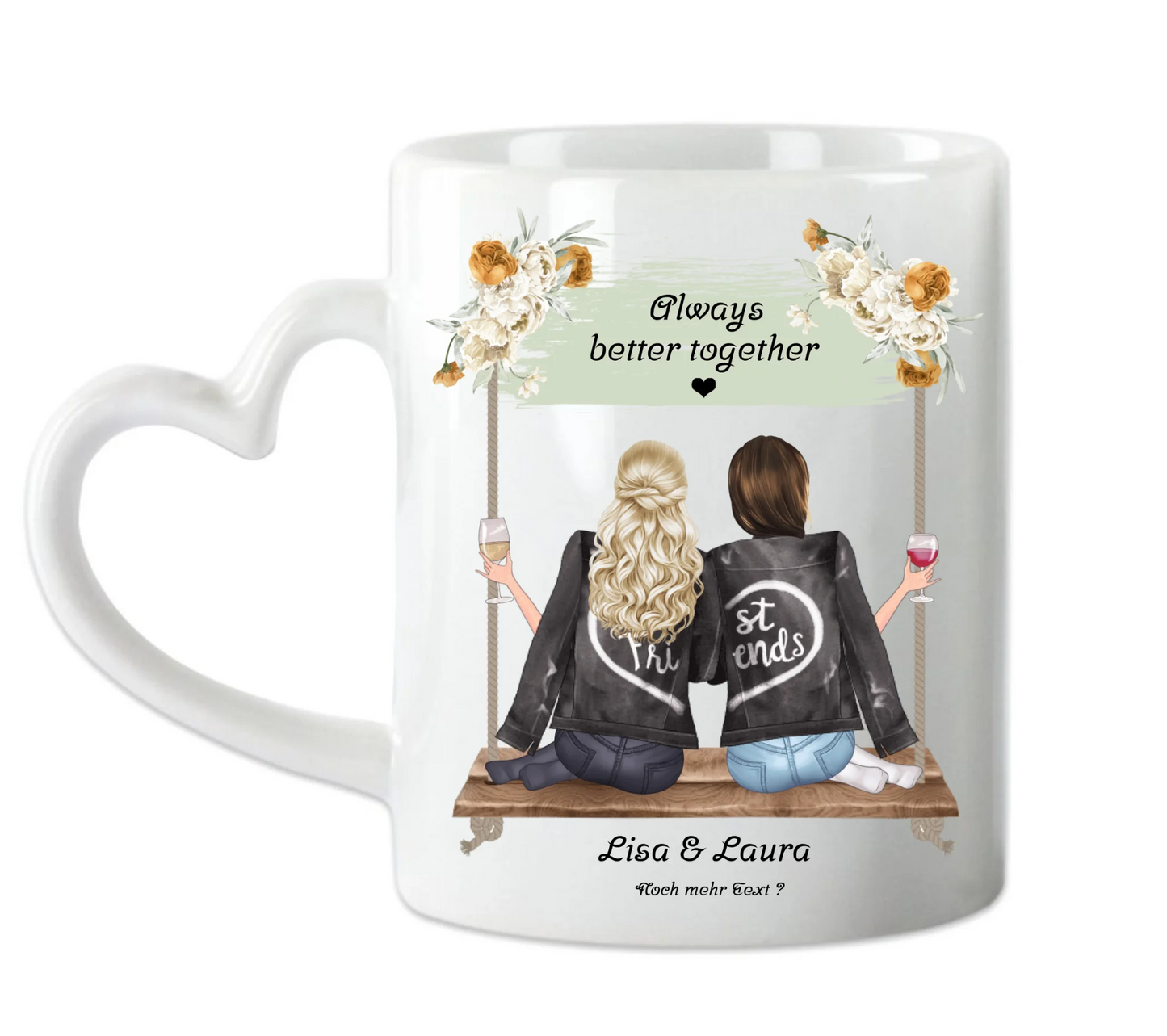 Freundinnen Geschenk Tasse, Personalisierte Tasse für Freundin, Geburtstagsgeschenk