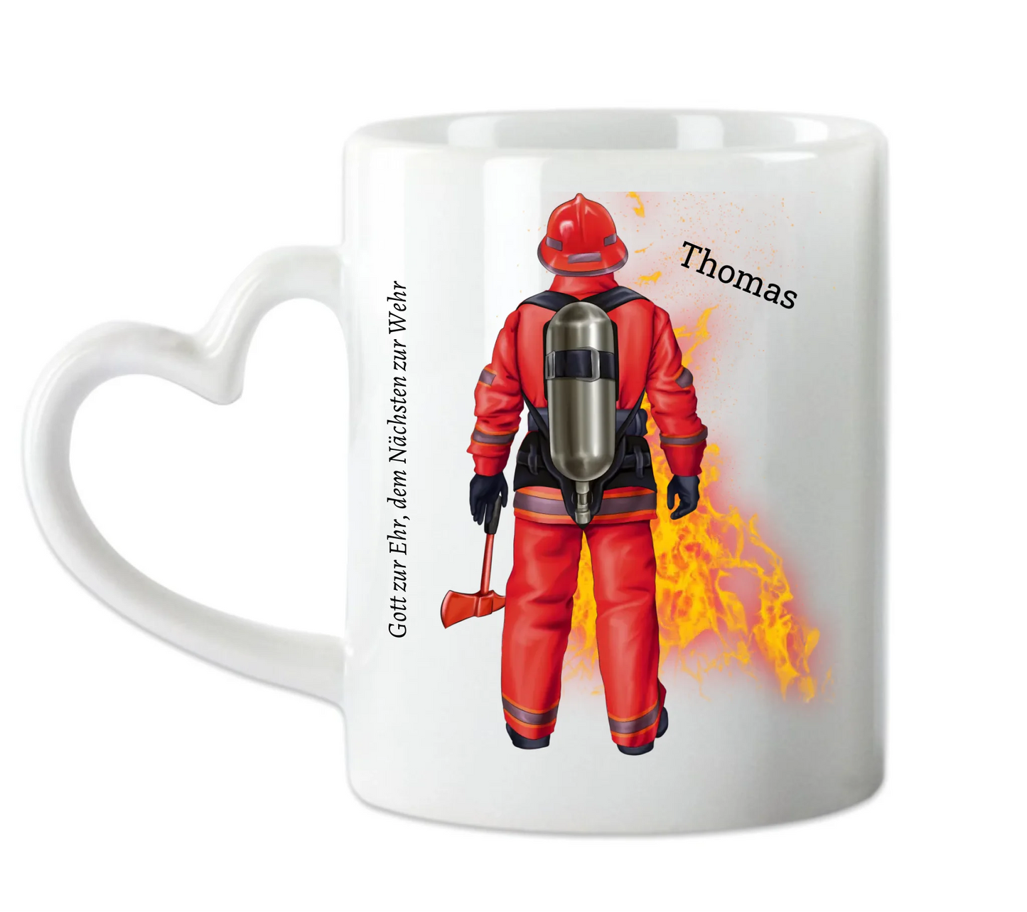 Feuerwehrmann - Personalisierte Tasse Geschenk Geburtstag Dienststelle Feuerwehr