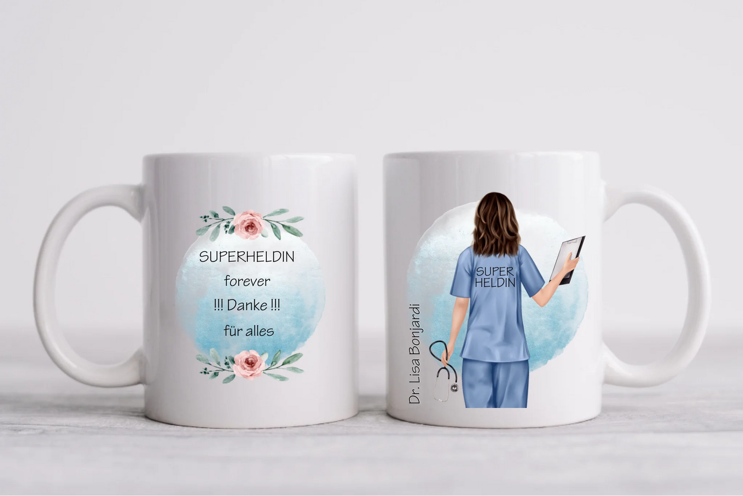 Geschenk Ärztin, Krankenschwester personalisierte Tasse, Geschenk Altenpflege, Arzthelferin Medizinische Fachangestellte