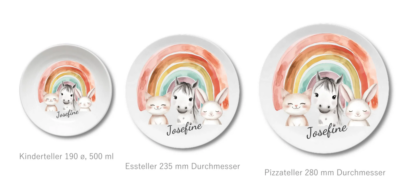 Kinderteller + flacher + Pizzateller
