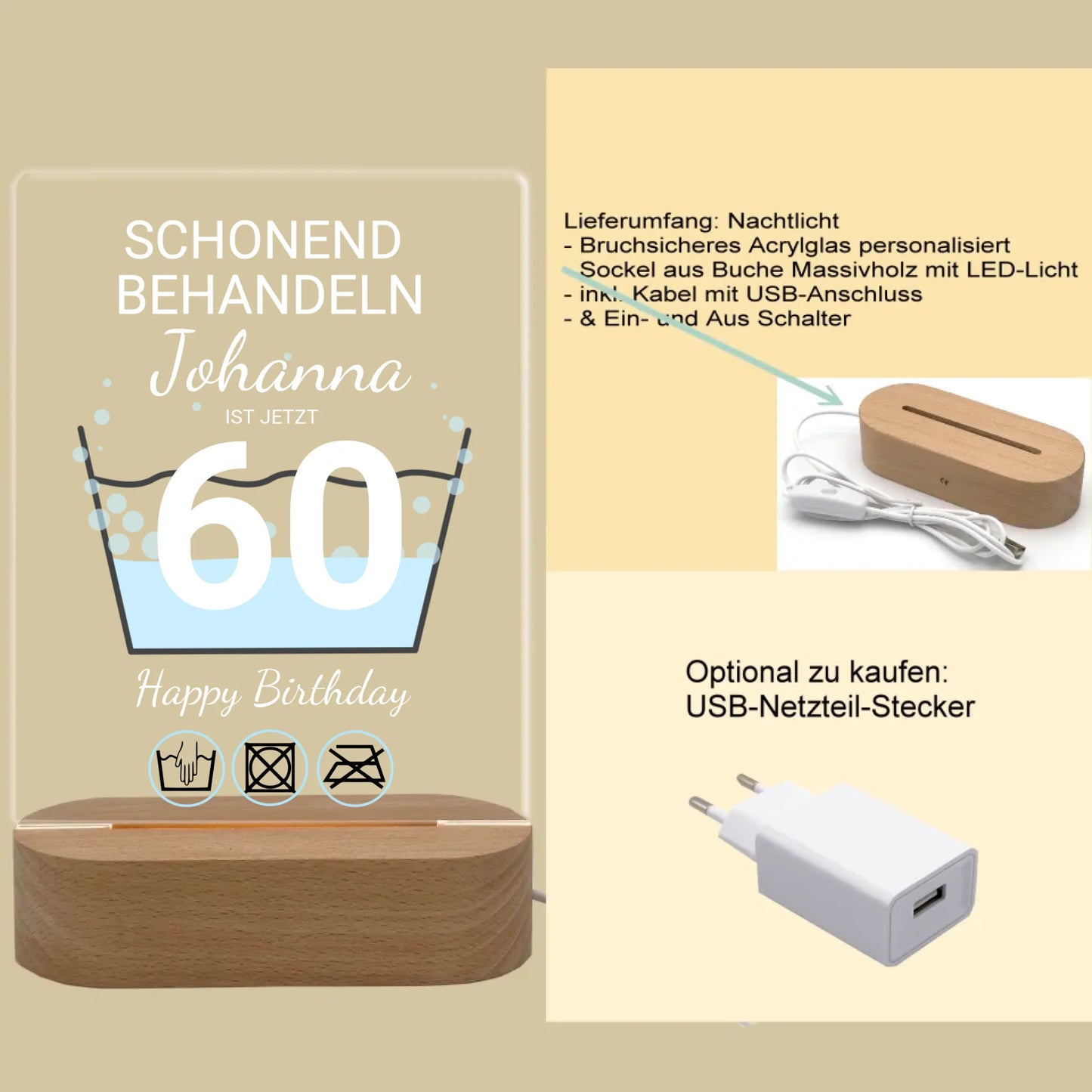 Produktinfo rechteckiges 3
