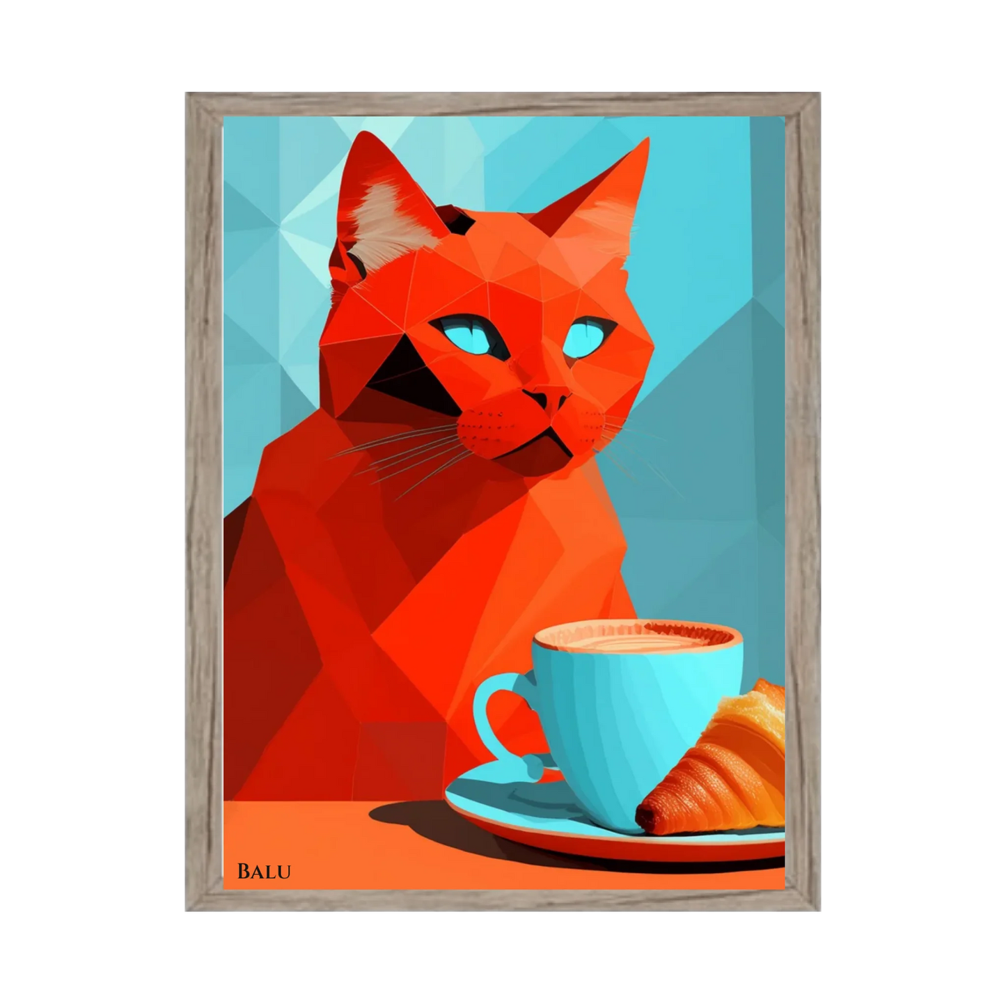 Poster mit Katze "Red Cat"