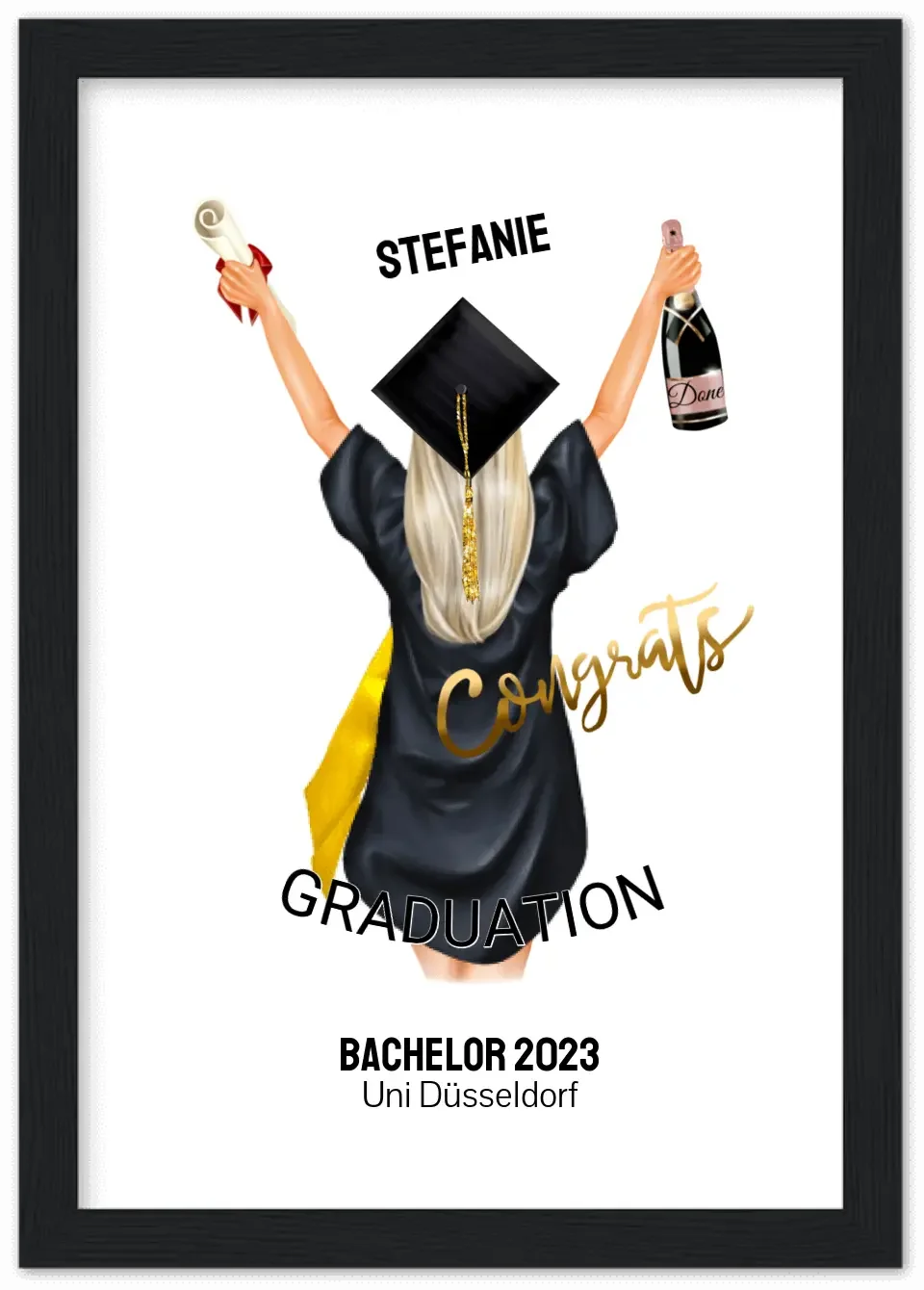 Geschenk zur Einschulung und Abschlussgeschenke zum Abi, Uni, Lehre, zum Bachelor, Master, Doktor online gestalten.