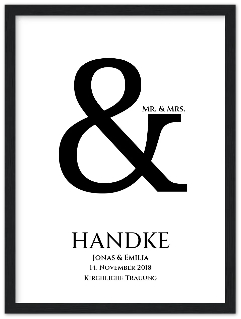 Mr. & Mrs. Hochzeitsgeschenke