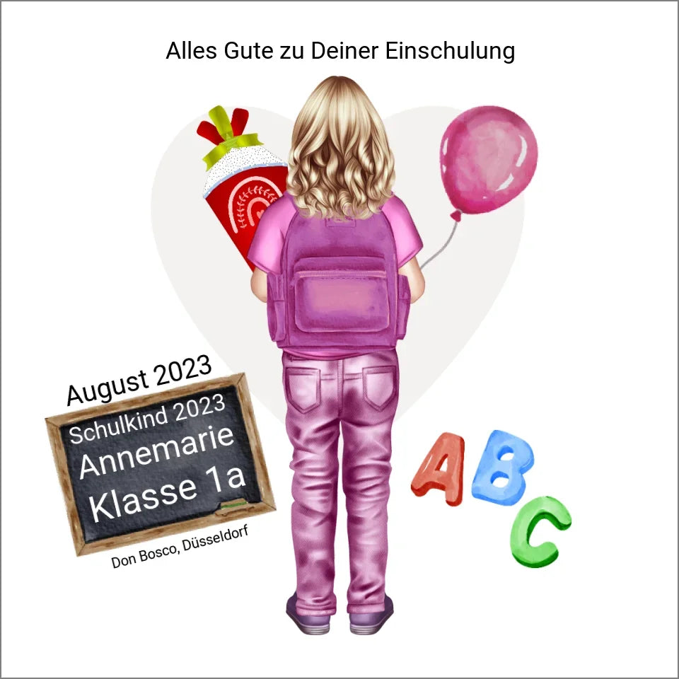Einschulungsgeschenke Mädchen & Jungen mit Name und Wunschtext