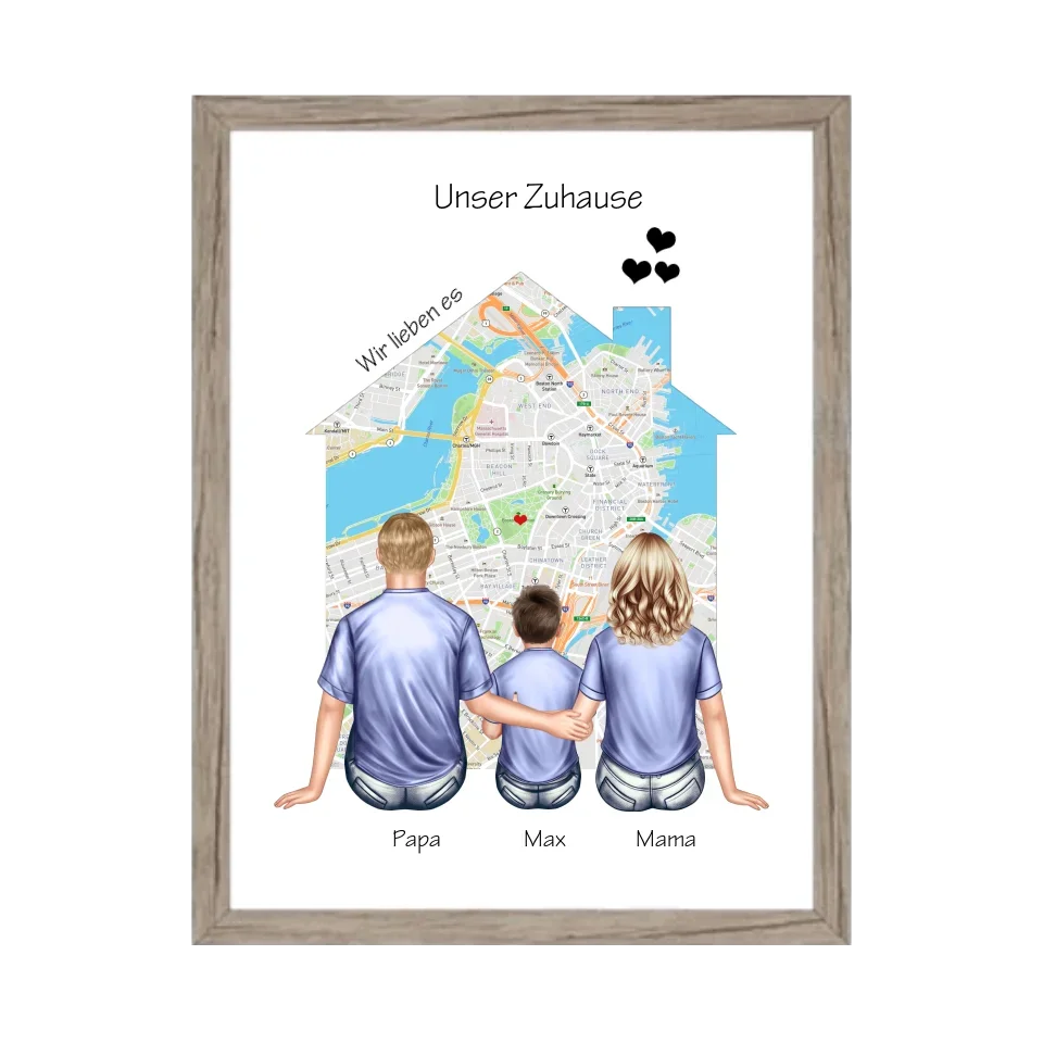 Geschenk für deine Eltern, personalisiert mit Namen und Wunschtext