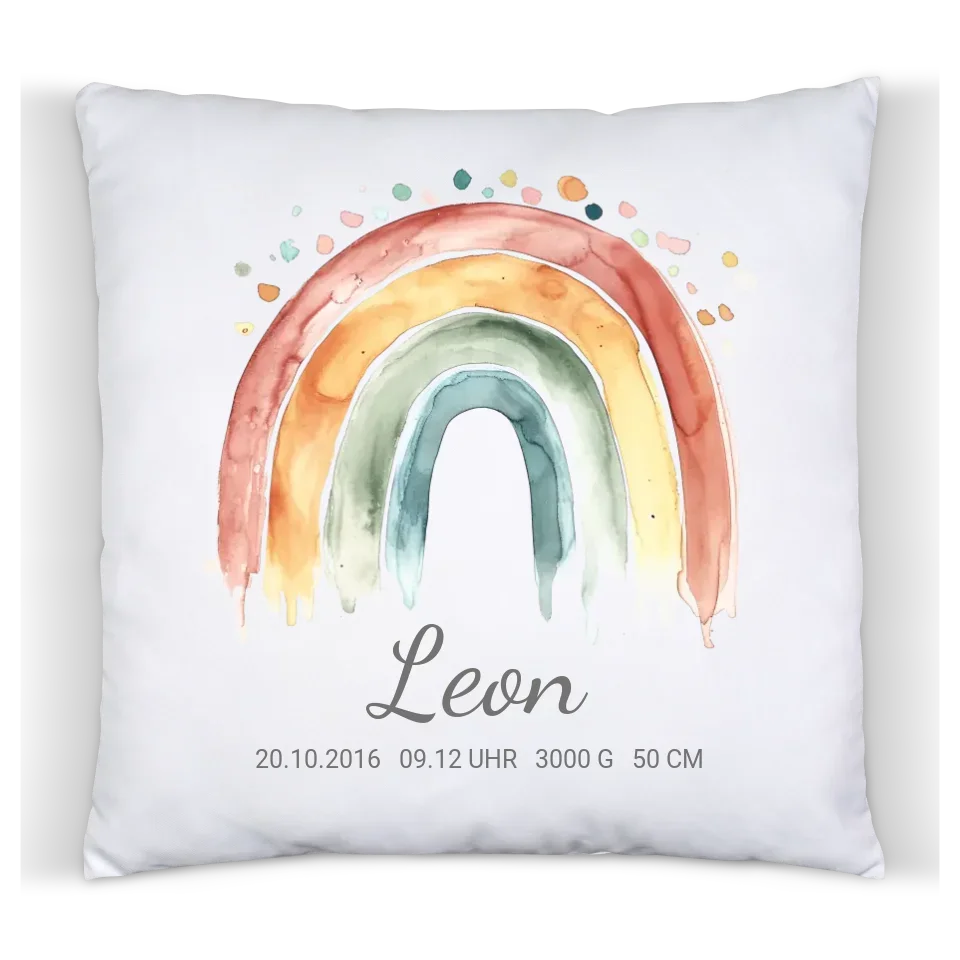 Geschenkideen mit Regenbogenmotiv für Mäschen und Jungen zur Geburt, Taufe, Geburtstag, Einschulung, Kindergarten.