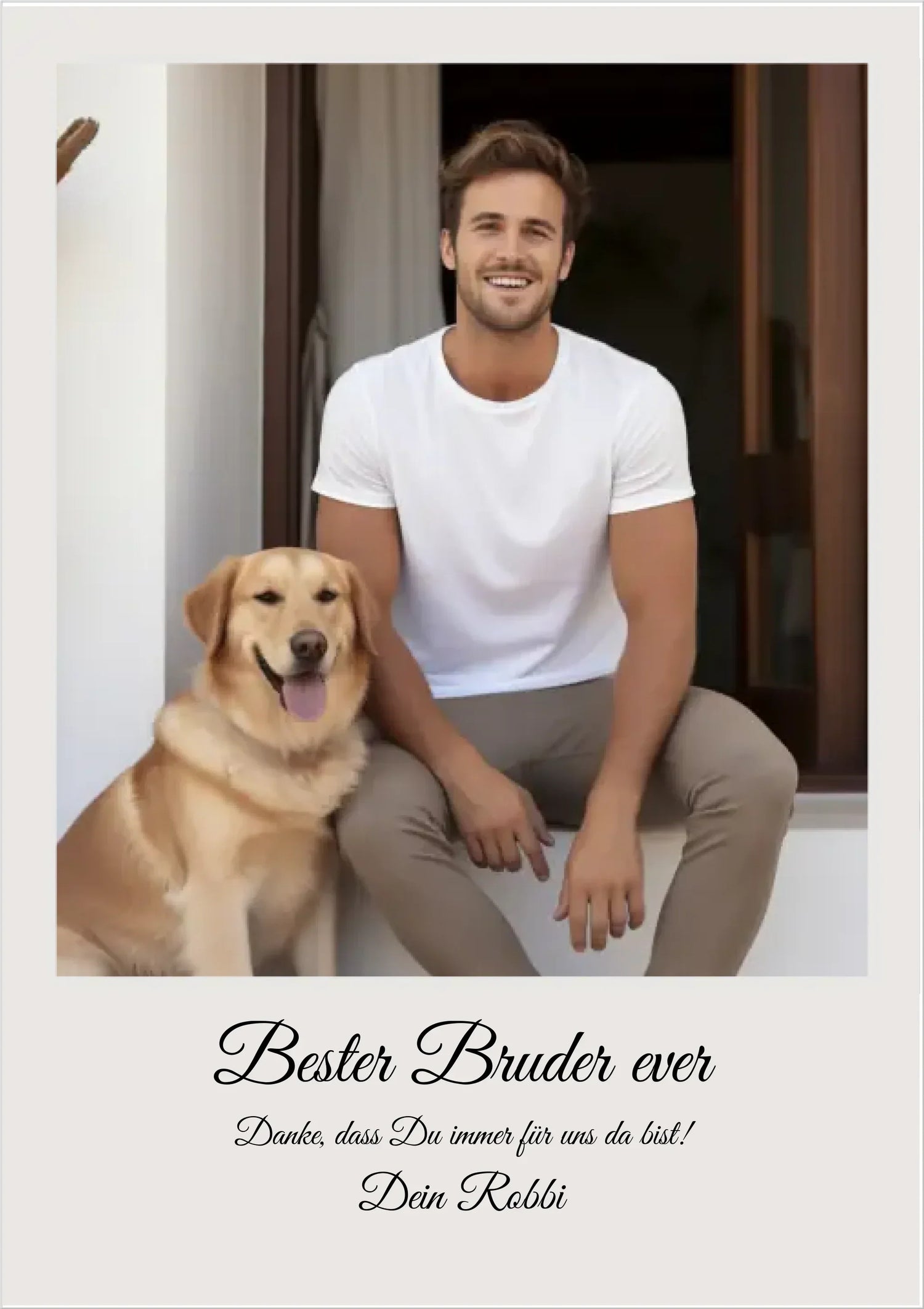 Personalisiertes Geschenk Bruder Fotoposter mit Namen