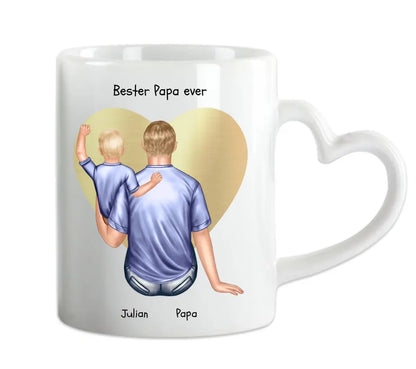 Personalisierte Tasse Geschenk Vatertag - Papa Geburtstagsgeschenk Tasse mit Kind