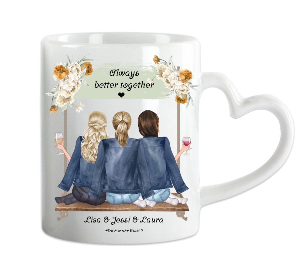 Personalisiertes Tasse Kaffeebecher Geschenk für Freundin - Geburtstagsgeschenk Geschenkidee