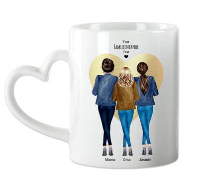 Mama, Oma & Ich Geschenk Personalisierte Tasse Mama, Oma, Geburtstagsgeschenk