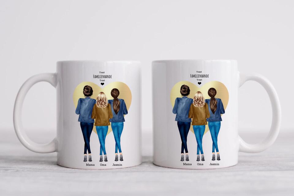 Mama, Oma & Ich Geschenk Personalisierte Tasse Mama, Oma, Geburtstagsgeschenk