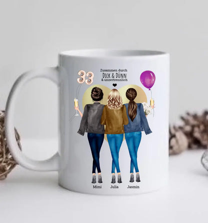 Freundinnen Tasse Geschenk personalisiert - Geburtstagsgeschenk Geschenkidee beste Freundin