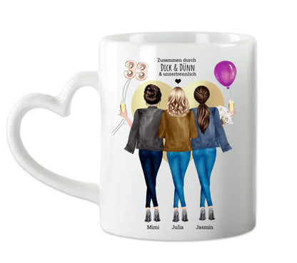 Freundinnen Tasse Geschenk personalisiert - Geburtstagsgeschenk Geschenkidee beste Freundin