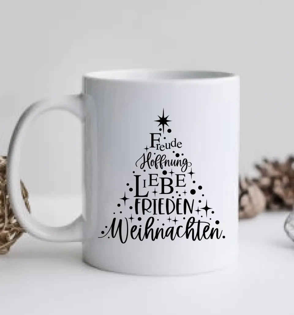Weihnachtsgeschenk Mama - personalisierte Tasse beste Mutter -Weihnachtsgeschenk