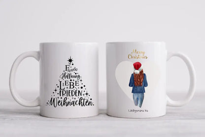 Weihnachtsgeschenk Mama - personalisierte Tasse beste Mutter -Weihnachtsgeschenk
