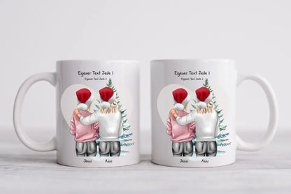 Personalisierte Tasse Nikolausgeschenk, Weihnachtsgeschenk für Geschwister, für Freundin