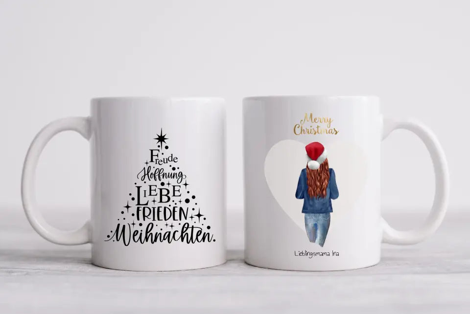 Weihnachtsgeschenk Geschenk Mama, Freundin, Schwester - personalisierte Tasse -  Weihnachtsgeschenk