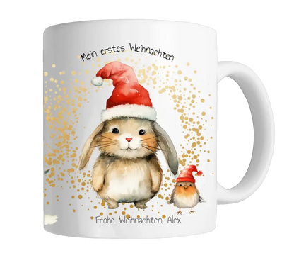 Geschenk Nikolaus, Weihnachten personalisiert -  Kindertasse, Kinderbecher, Kinderteller - Nikolaustasse, Weihnachtstasse - mit Name