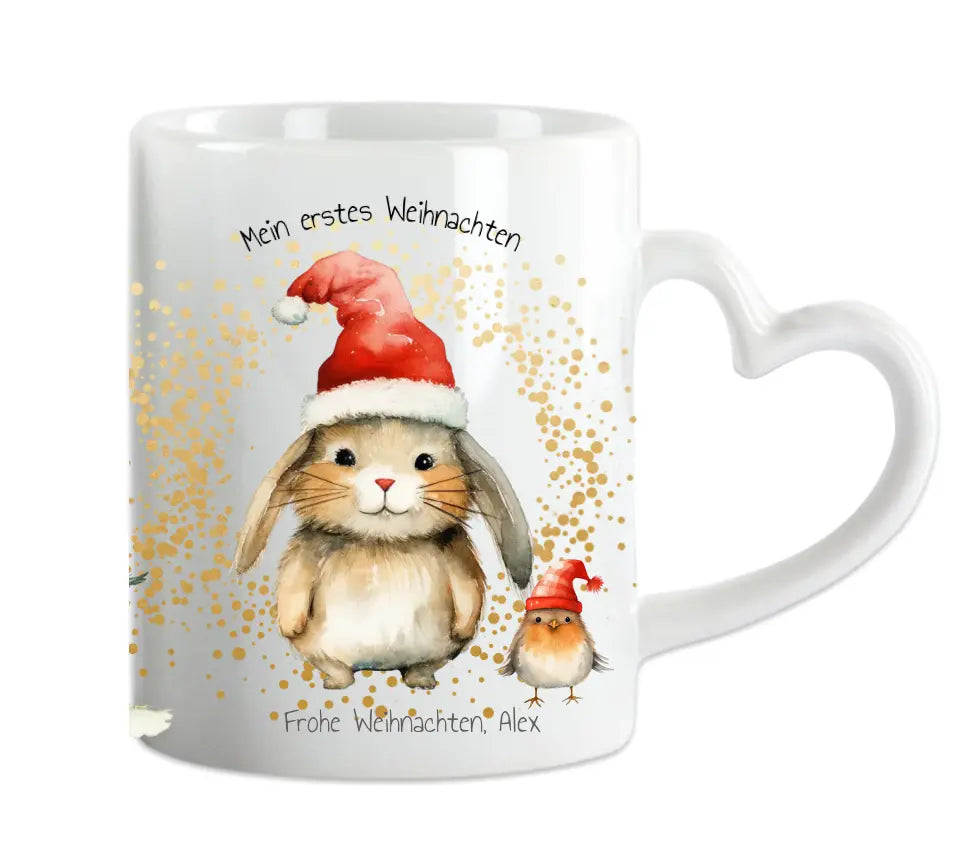 Geschenk Nikolaus, Weihnachten personalisiert -  Kindertasse, Kinderbecher, Kinderteller - Nikolaustasse, Weihnachtstasse - mit Name