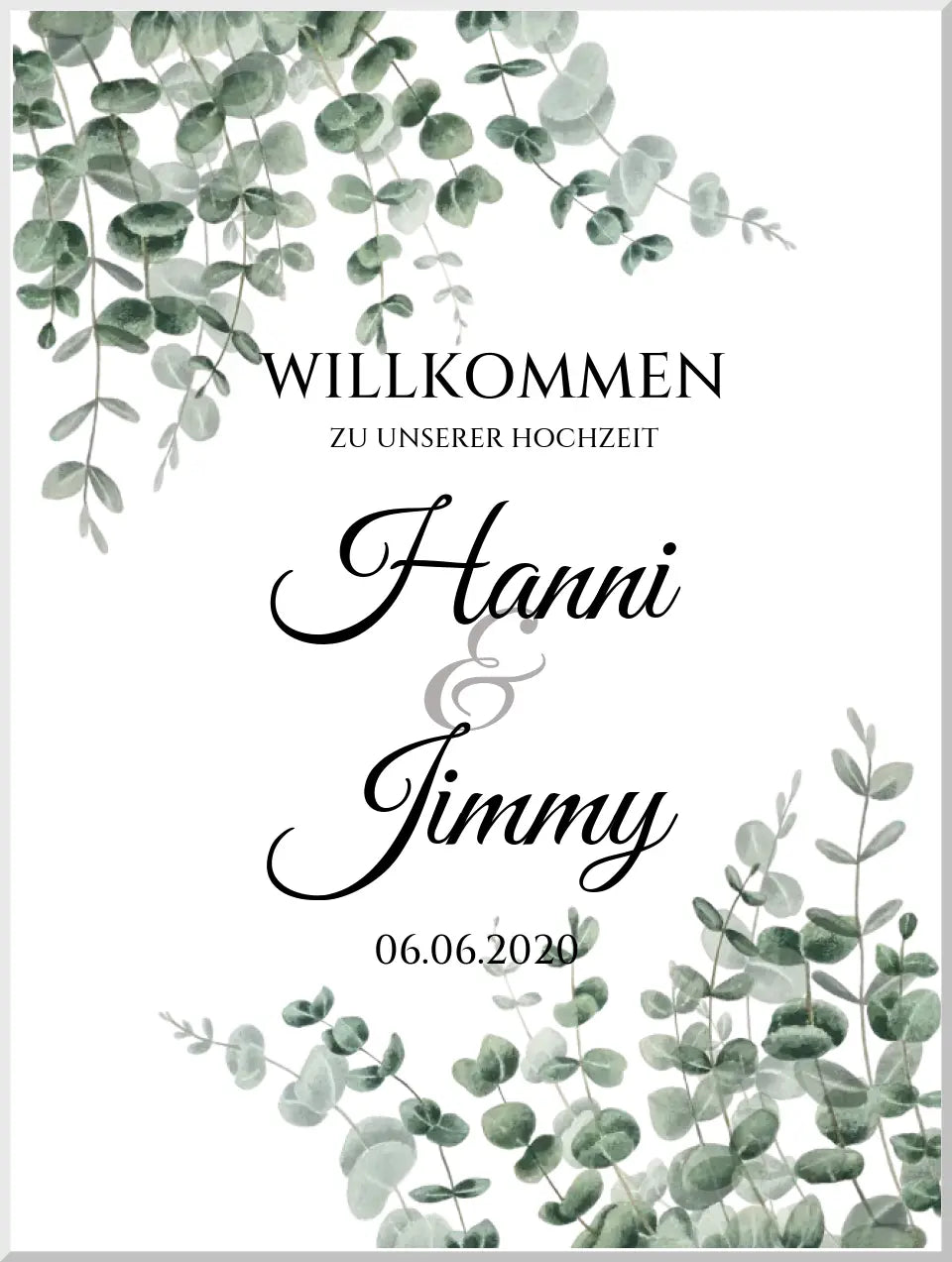 Willkommensposter Hochzeit  | Willkommensschild Hochzeit personalisiert | Hochzeitsempfang Tafel