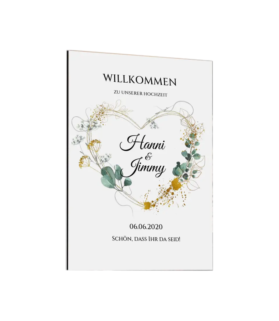 Willkommensposter Hochzeit  | Willkommensschild Hochzeit personalisiert | Hochzeitsempfang Tafel