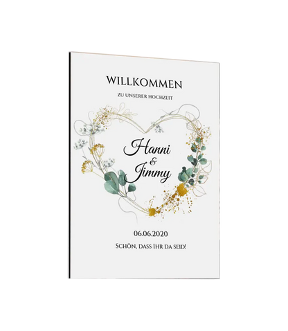 Willkommensposter Hochzeit  | Willkommensschild Hochzeit personalisiert | Hochzeitsempfang Tafel