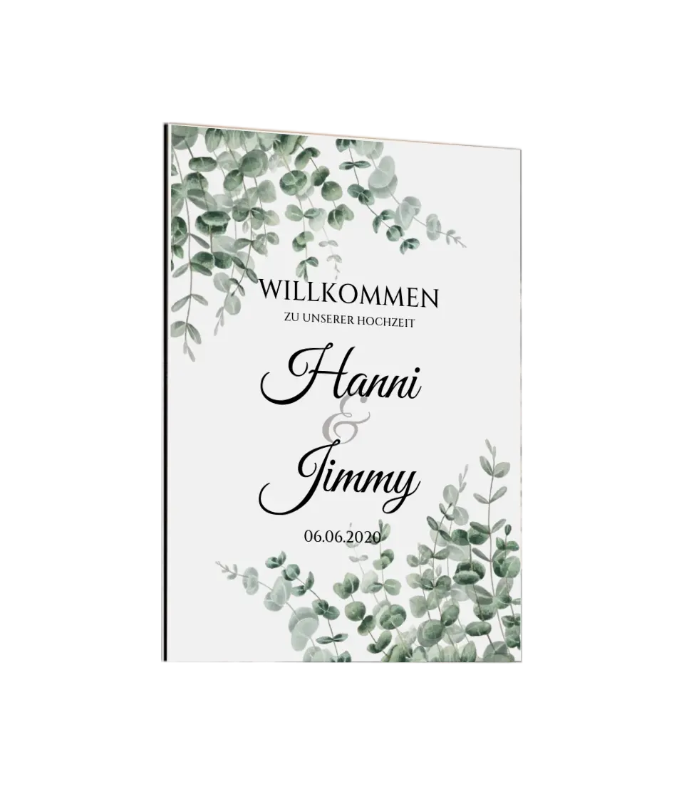 Willkommensposter Hochzeit  | Willkommensschild Hochzeit personalisiert | Hochzeitsempfang Tafel