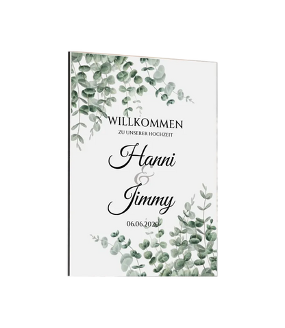 Willkommensposter Hochzeit  | Willkommensschild Hochzeit personalisiert | Hochzeitsempfang Tafel