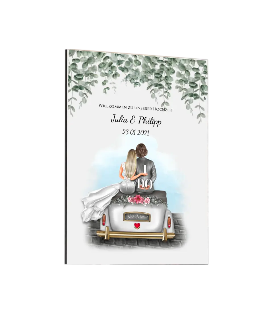 Willkommensposter Hochzeit  | Willkommensschild Hochzeit personalisiert | Hochzeitsempfang Tafel