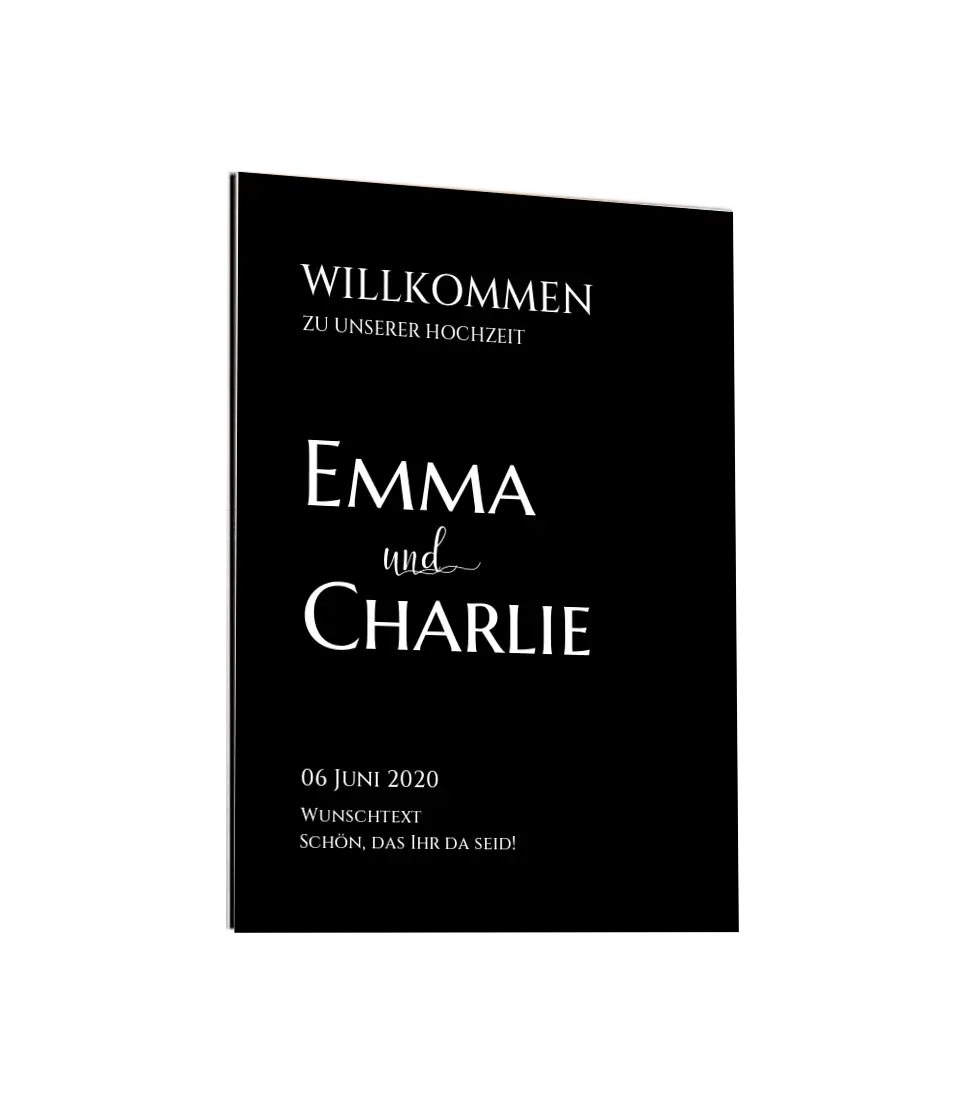 Willkommensposter Hochzeit  | Willkommensschild Hochzeit personalisiert | Hochzeitsempfang Tafel