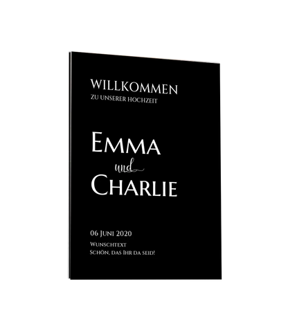 Willkommensposter Hochzeit  | Willkommensschild Hochzeit personalisiert | Hochzeitsempfang Tafel