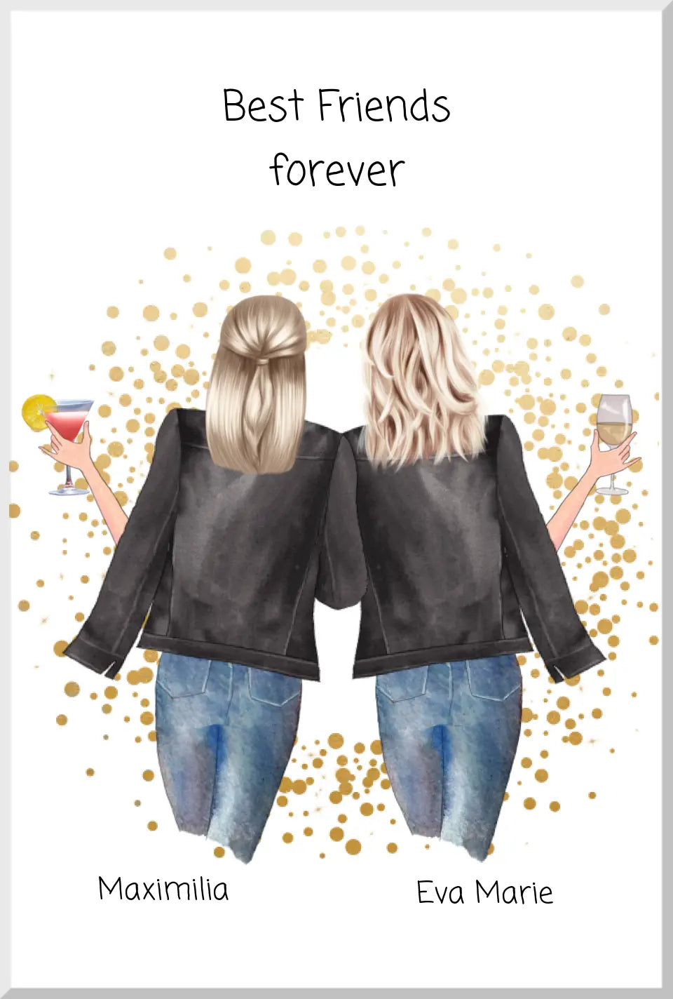 Beste Freundin Bild Geschenk - Best Friends forever