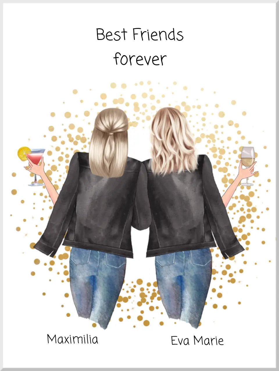 Beste Freundin Bild Geschenk - Best Friends forever